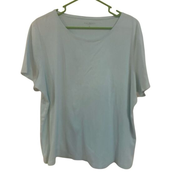 Talbots plus size 2XL 100% cotton short sleeve light blue - Picture 1 of 3